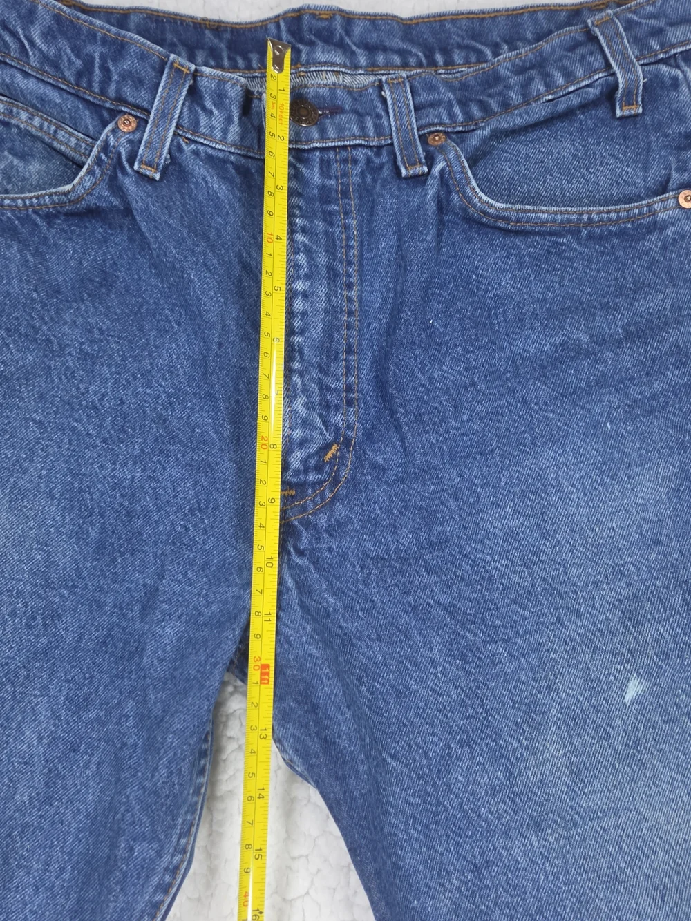 RARE / BLANK ORANGE TAG / 1970s / Levi's / Straight Leg Jeans / Size 34x30